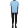 Balenciaga para hombre, versión con estampado de Political Campaign, cuello redondo, manga corta, azul 570803TBV425840