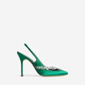 Balenciaga para mujer | Sandalias de talón abierto de Manolo Blahnik en color hierba