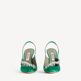 Balenciaga para mujer | Sandalias de talón abierto de Manolo Blahnik en color hierba