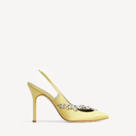 Balenciaga para mujer | Sandalias de talón abierto de Manolo Blahnik en color lima