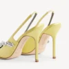 Balenciaga para mujer | Sandalias de talón abierto de Manolo Blahnik en color lima Balenciaga para mujer | Sandalias de talón abierto de Manolo Blahnik en color lima
