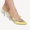 Balenciaga para mujer | Sandalias de talón abierto de Manolo Blahnik en color lima Balenciaga para mujer | Sandalias de talón abierto de Manolo Blahnik en color lima