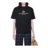 Balenciaga Retro Knit BB Paris Printing para hombre, versión de manga corta, negro 594579TGV601000
