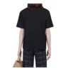 Balenciaga Retro Knit BB Paris Printing para hombre, versión de manga corta, negro 594579TGV601000