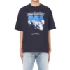 Balenciaga Speed Hunters para hombre, negro, banda azul, manga corta, gris 541875TCV381055