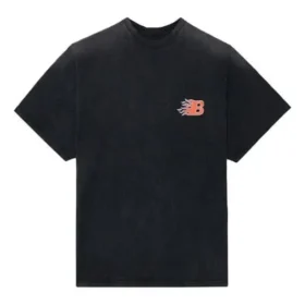 Balenciaga SS21 para hombre, camiseta de manga corta «Flame Retro», negra, 656978TKV701076 Balenciaga SS21 para hombre, camiseta de manga corta «Flame Retro», negra, 656978TKV701076