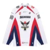 Balenciaga SS21 para hombre, camiseta deportiva de hockey de malla de manga larga, color blanco, 657105TKV248090