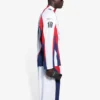 Balenciaga SS21 para hombre, camiseta deportiva de hockey de malla de manga larga, color blanco, 657105TKV248090