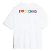 Balenciaga Tech de manga corta para hombre, blanco 556133TDV209000