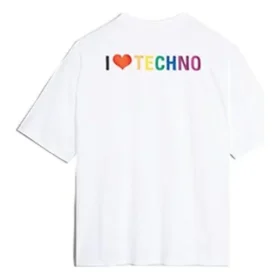 Balenciaga Tech de manga corta para hombre, blanco 556133TDV209000 Balenciaga Tech de manga corta para hombre, blanco 556133TDV209000
