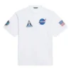 Balenciaga x NASA Crossover FW21 para hombre, holgado, cuello redondo, manga corta, blanco 651795TKVD79040