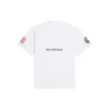 Balenciaga x NASA Crossover FW21 para hombre, holgado, cuello redondo, manga corta, blanco 651795TKVD79040