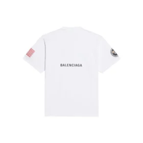 Balenciaga x NASA Crossover FW21 para hombre, holgado, cuello redondo, manga corta, blanco 651795TKVD79040 Balenciaga x NASA Crossover FW21 para hombre, holgado, cuello redondo, manga corta, blanco 651795TKVD79040