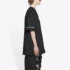 Balenciaga x PlayStation: colaboración con estampado geométrico alfabético para PS5, camiseta unisex de manga corta, color negro, 651795TKVF31070