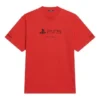 Balenciaga x PlayStation, colaboración FW21, camiseta unisex de manga corta con estampado geométrico de letras PS5, color rojo, 651795TKVF36552