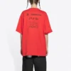 Balenciaga x PlayStation, colaboración FW21, camiseta unisex de manga corta con estampado geométrico de letras PS5, color rojo, 651795TKVF36552
