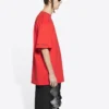 Balenciaga x PlayStation, colaboración FW21, camiseta unisex de manga corta con estampado geométrico de letras PS5, color rojo, 651795TKVF36552
