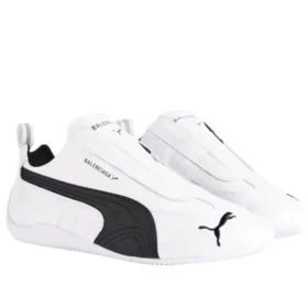 Balenciaga x Puma Speedcat de cuero «Blanco Negro» 847148WSDSB9010