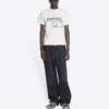 Balenciaga x RuPaul, firma conjunta, colección Otoño-Invierno 2021, estampado de letras, cuello redondo, para hombre, blanco 670943TLV579057