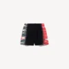 Bermudas para hombre de corte regular con diseño «tie-dye» extremo en negro