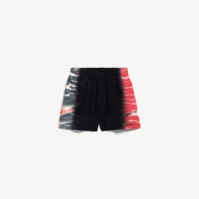 Bermudas para hombre de corte regular con diseño «tie-dye» extremo en negro