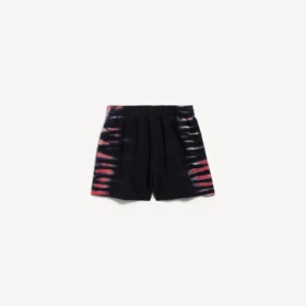 Bermudas para hombre de corte regular con diseño «tie-dye» extremo en negro