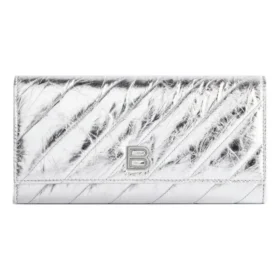 Billetera Crush con cadena, acolchada metalizada «Silver» 781723210IW8110