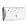 Billetera Crush con cadena, acolchada metalizada «Silver» 781723210IW8110