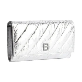 Billetera Crush con cadena, acolchada metalizada «Silver» 781723210IW8110