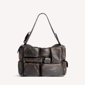 Bolso bandolera grande «Superbusy» para hombre en color marrón