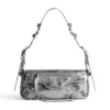 Bolso bandolera Le Cagole Xs metalizado «Plata» 7716700GT3Y8103