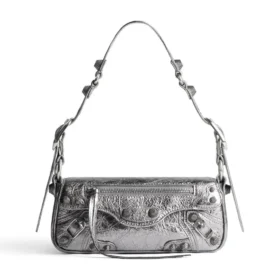 Bolso bandolera Le Cagole Xs metalizado «Plata» 7716700GT3Y8103
