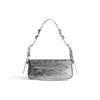 Bolso bandolera Le Cagole Xs metalizado «Plata» 7716700GT3Y8103