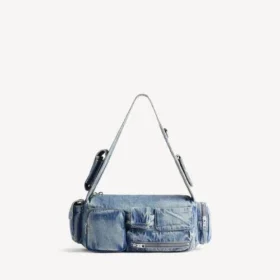 Bolso bandolera Superbusy pequeño para hombre en azul