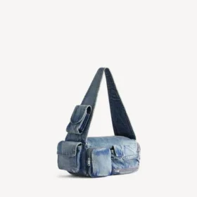 Bolso bandolera Superbusy pequeño para hombre en azul