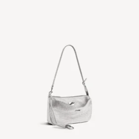 Bolso bandolera tipo Rodeo para mujer con pedrería en gris humo Bolso bandolera tipo Rodeo para mujer con pedrería en gris humo