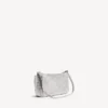 Bolso bandolera tipo Rodeo para mujer con pedrería en gris humo