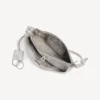 Bolso bandolera tipo Rodeo para mujer con pedrería en gris humo