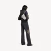 Bolso bandolera tipo Rodeo para mujer con pedrería en gris humo