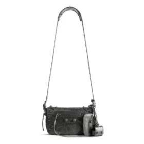 Bolso con solapa Le Cagole Xs metalizado «Gris metálico» 7190822AAWR1314