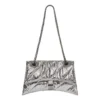 Bolso Crush pequeño con cadena y diseño acolchado «Plata» 716351210IW8110