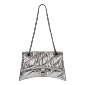 Bolso Crush pequeño con cadena y diseño acolchado «Plata» 716351210IW8110