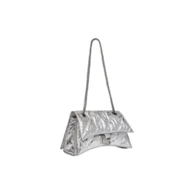 Bolso Crush pequeño con cadena y diseño acolchado «Plata» 716351210IW8110