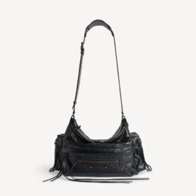 Bolso cruzado de múltiples bolsillos Le City para hombre, mediano, en negro