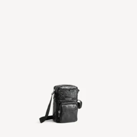 Bolso cruzado vertical «Superbusy» para hombre en negro