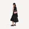 Bolso de boliche tipo bolero para mujer, modelo mini, en color cuarzo rosa Bolso de boliche tipo bolero para mujer, modelo mini, en color cuarzo rosa