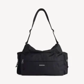 Bolso de fin de semana Explorer para hombre, mediano, con múltiples bolsillos, en negro