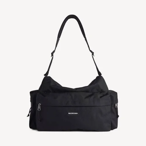 Bolso de fin de semana Explorer para hombre, mediano, con múltiples bolsillos, en negro Bolso de fin de semana Explorer para hombre, mediano, con múltiples bolsillos, en negro