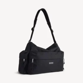 Bolso de fin de semana Explorer para hombre, mediano, con múltiples bolsillos, en negro