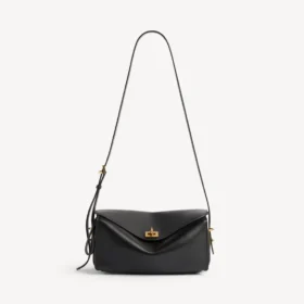 Bolso de hombro Le 7 mediano para mujer en negro